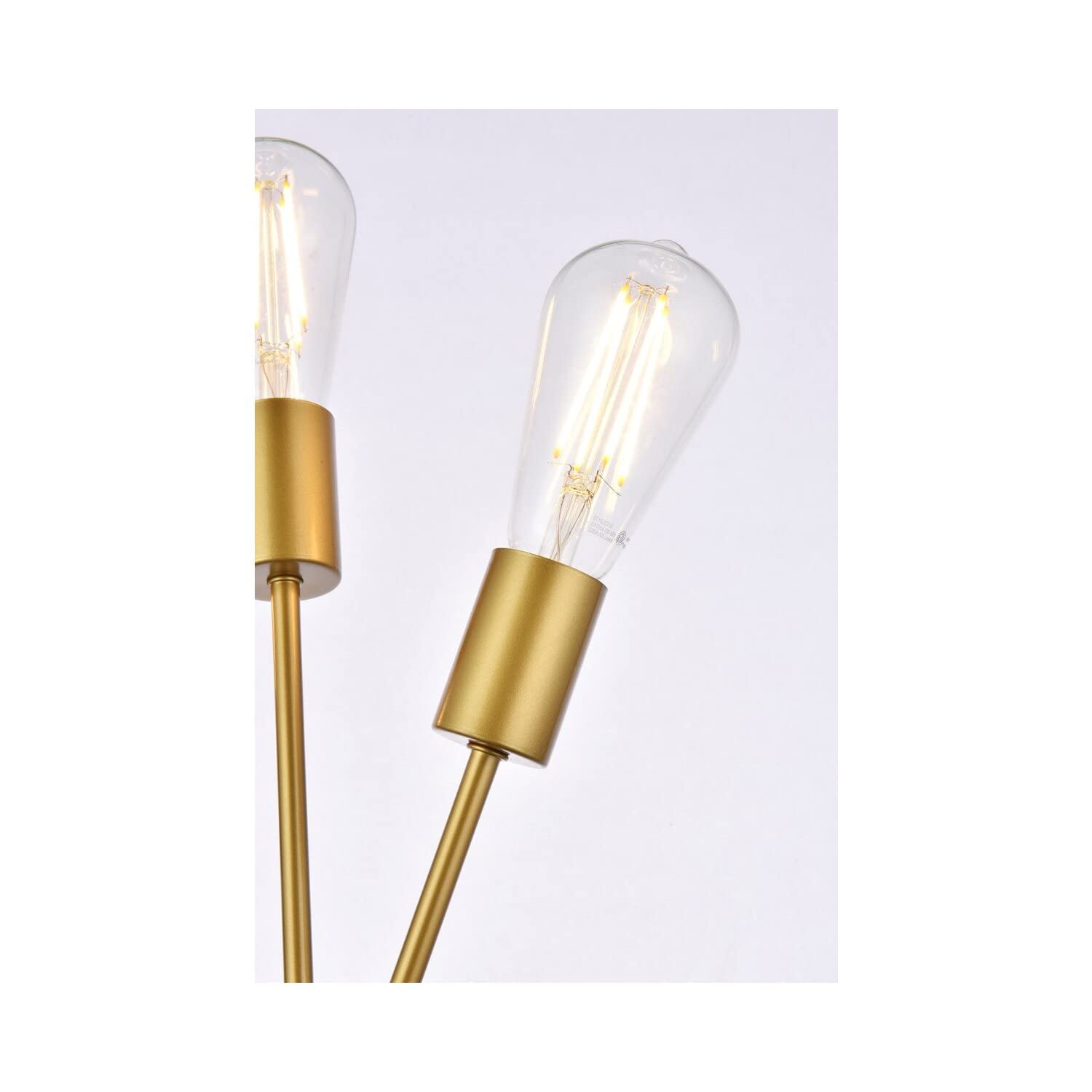 Living District Lucca 3-Light Mid-Century Metal Bath Sconce in Brass