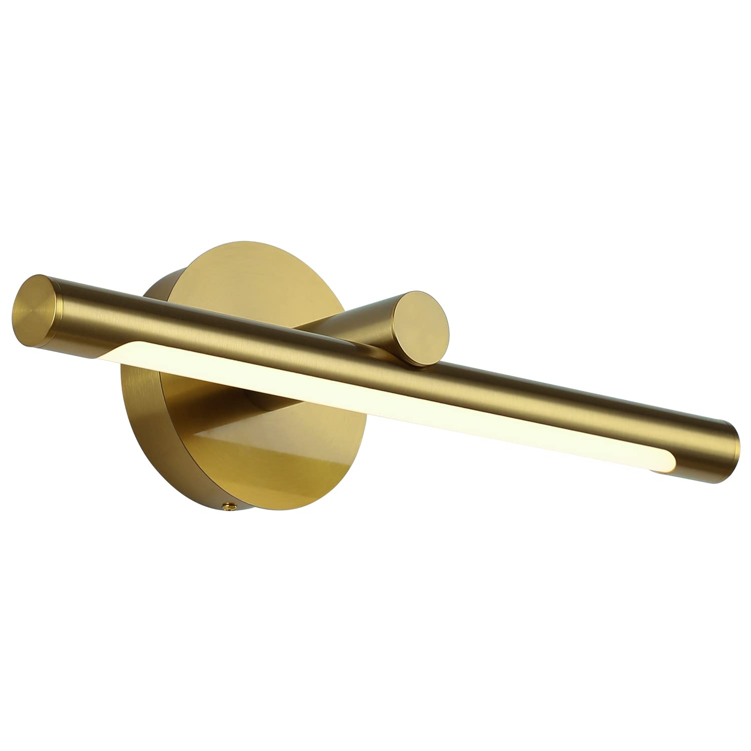 JUSHENG Picture Lights for Wall Gold Hard-Wired Connection Gallery Light Dimmable Modern LED Picture Light Artwork Light 16.33'' Inch 7W Warm White