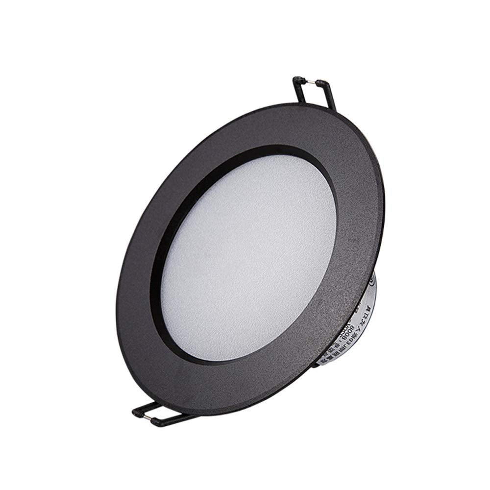 OZZKI Recessed Three-color Dimming Embedded LED 3W/5W/7W/9W/12W BlackHousehold Downlight Commercial Decoration Energy Saving Lig