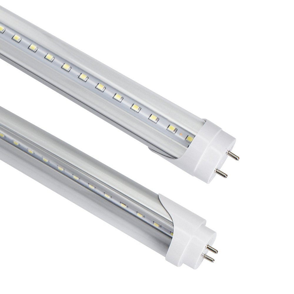 Lightingwill Led T8 Light Tube 4Ft, Daylight White 5000K, Dual-End Powered Ballast Bypass, 2000Lumen 18W (40W Equivalent Fluores