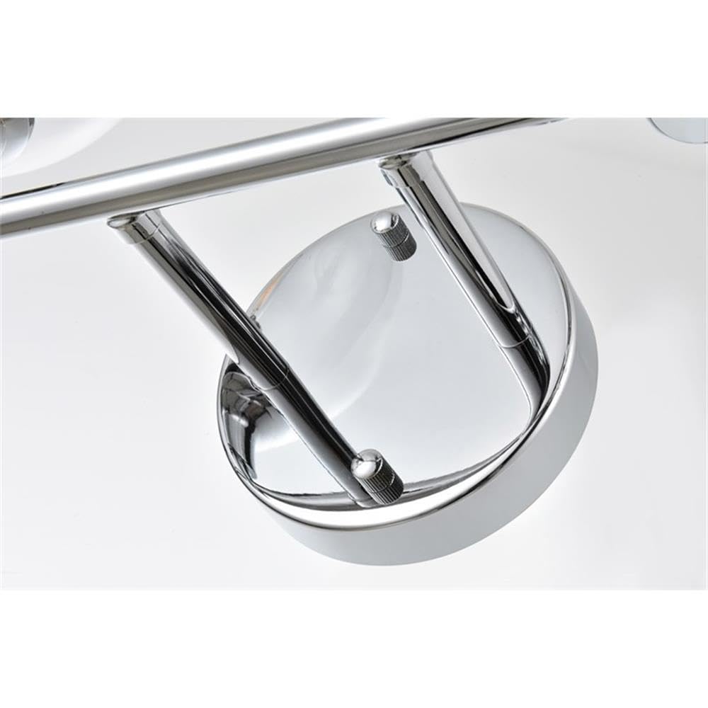 Living District Jaelynn 4-Light Iron & Glass Bath Sconce in Chrome/Clear