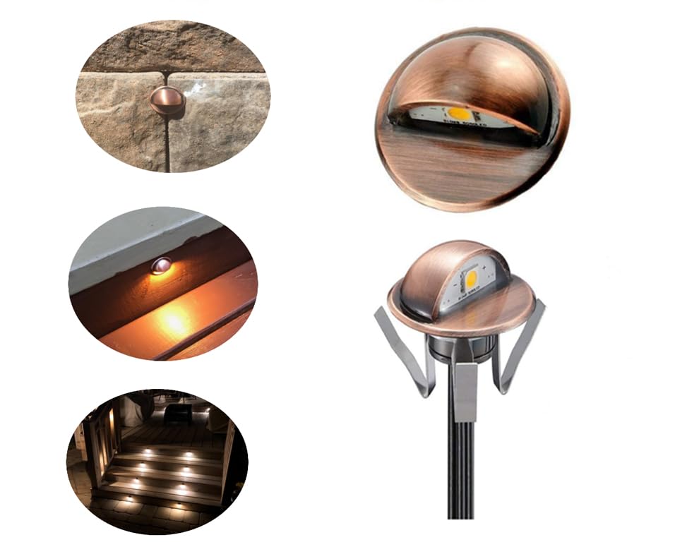 FVTLED 20pcs Low Voltage LED Deck Lights kit F1.38 Outdoor Garden Yard Decoration Lamp Recessed Landscape Pathway Step Stair War