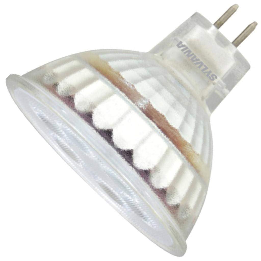 Sylvania LED Flood MR16 Light Bulb, 50W Equivalent, 7W Efficient, GU5.3 Bi-Pin Base, 25 Degree Angle, Dimmable, 3000K, Bright Wh