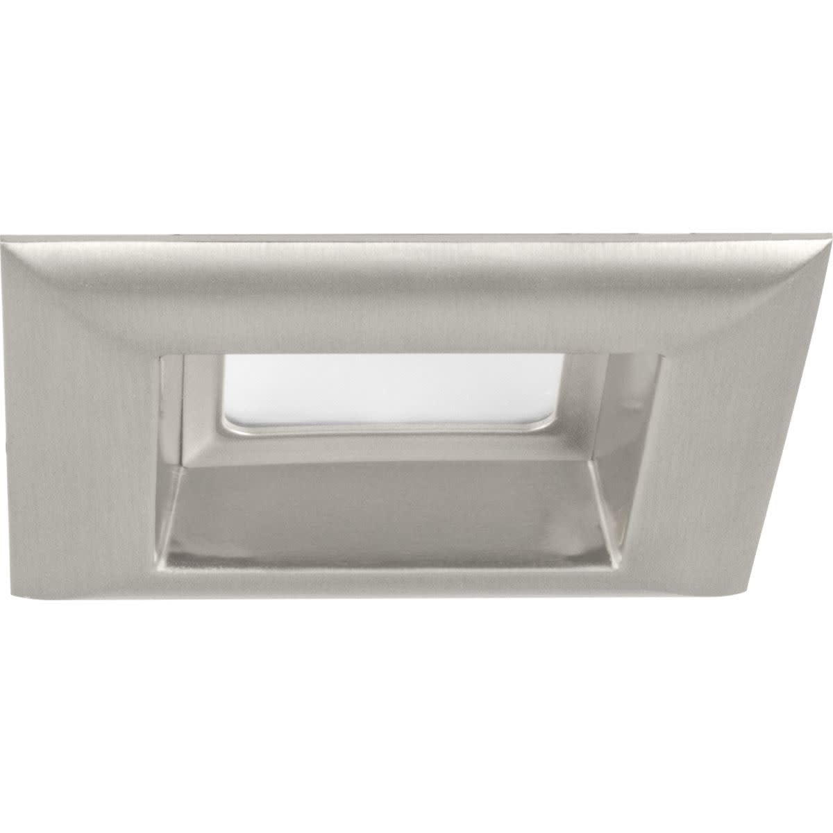 Progress Lighting P8180-09-30K Retrofit 4 LED Square Recessed Trim, Brushed Nickel