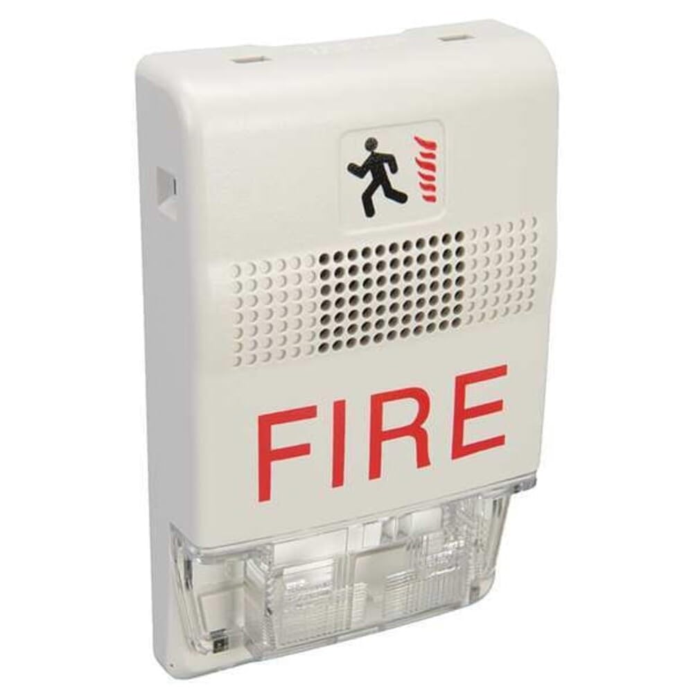Edwards Signaling Chime Strobe,Marked Fire,White EG1F-CVM - 1 Each