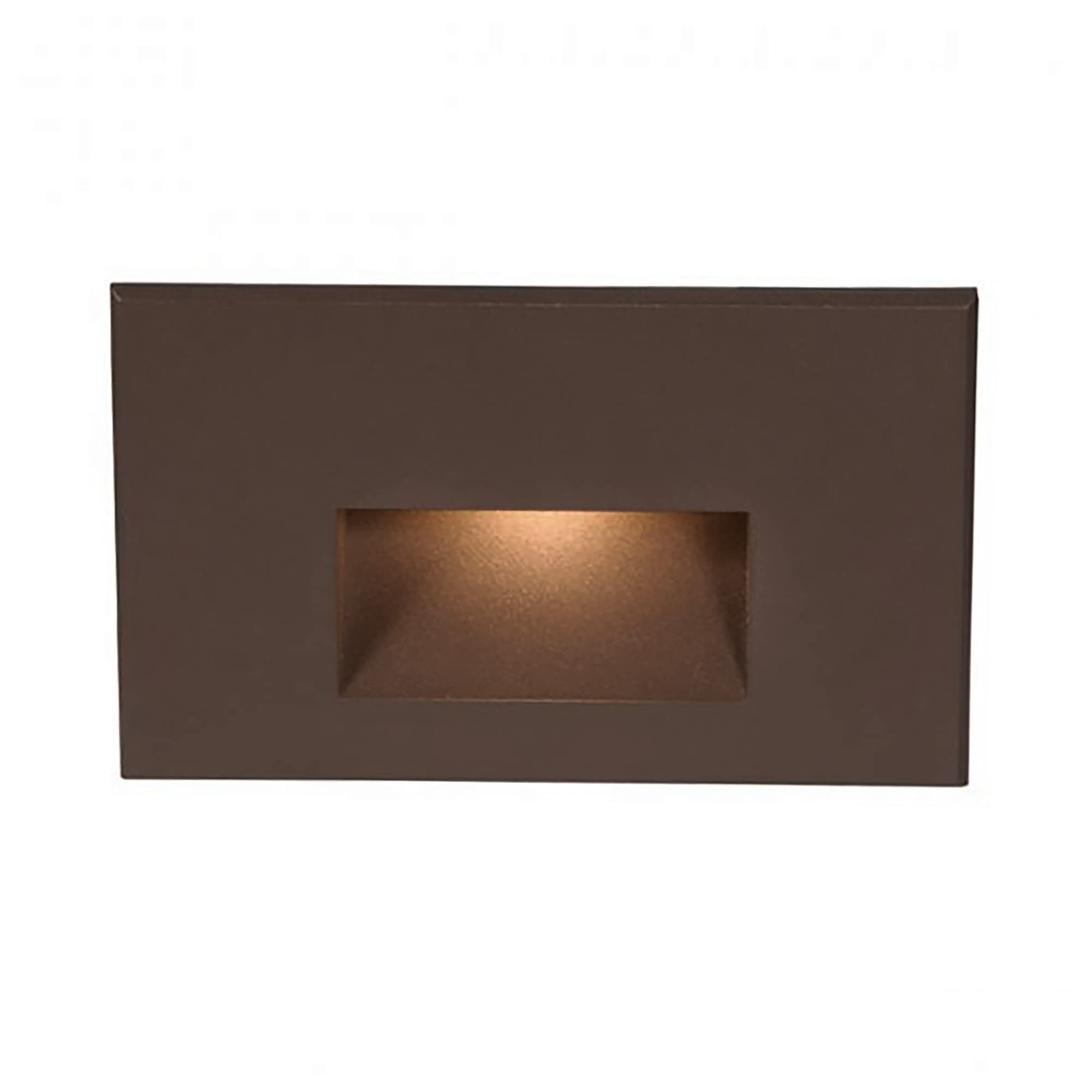 WAC Landscape Lighting, LEDme 120V LED Horizontal Indoor and Outdoor Step and Wall Light 2700K Built-in LED in Bronze