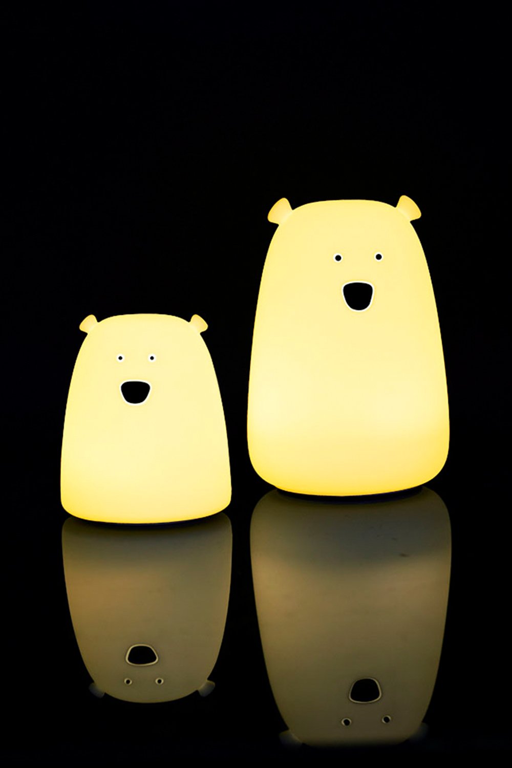 Innerest Baby Children Night Light Nursery Breastfeeding Mood Lamp Touch Control Usb Charge Battery (Bear White, Big Bear)