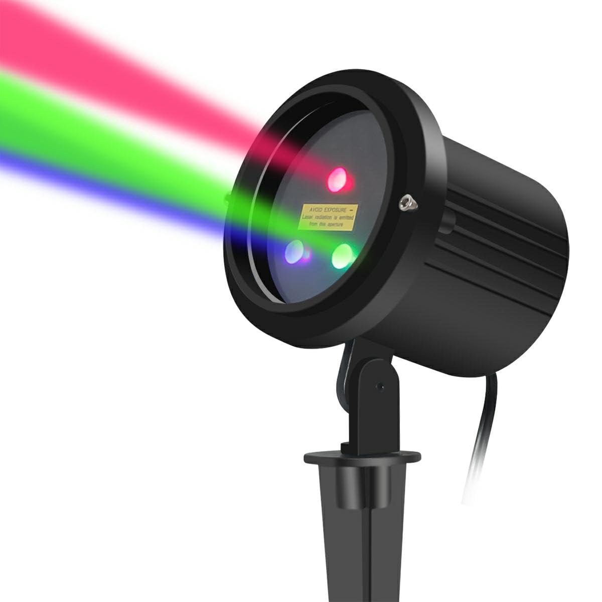 SUNYAO Laser Christmas Lights Outdoor, Waterproof RGB Projection Light, Model WP001RGB, Black-A