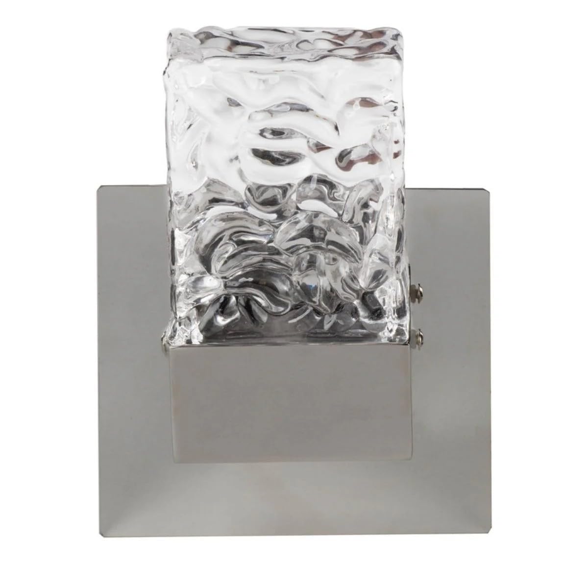 Finesse Decor Crystal LED Vanity Light, Single Contemporary, Modern Rectangular Wall Lamp for Bathroom, Wall
