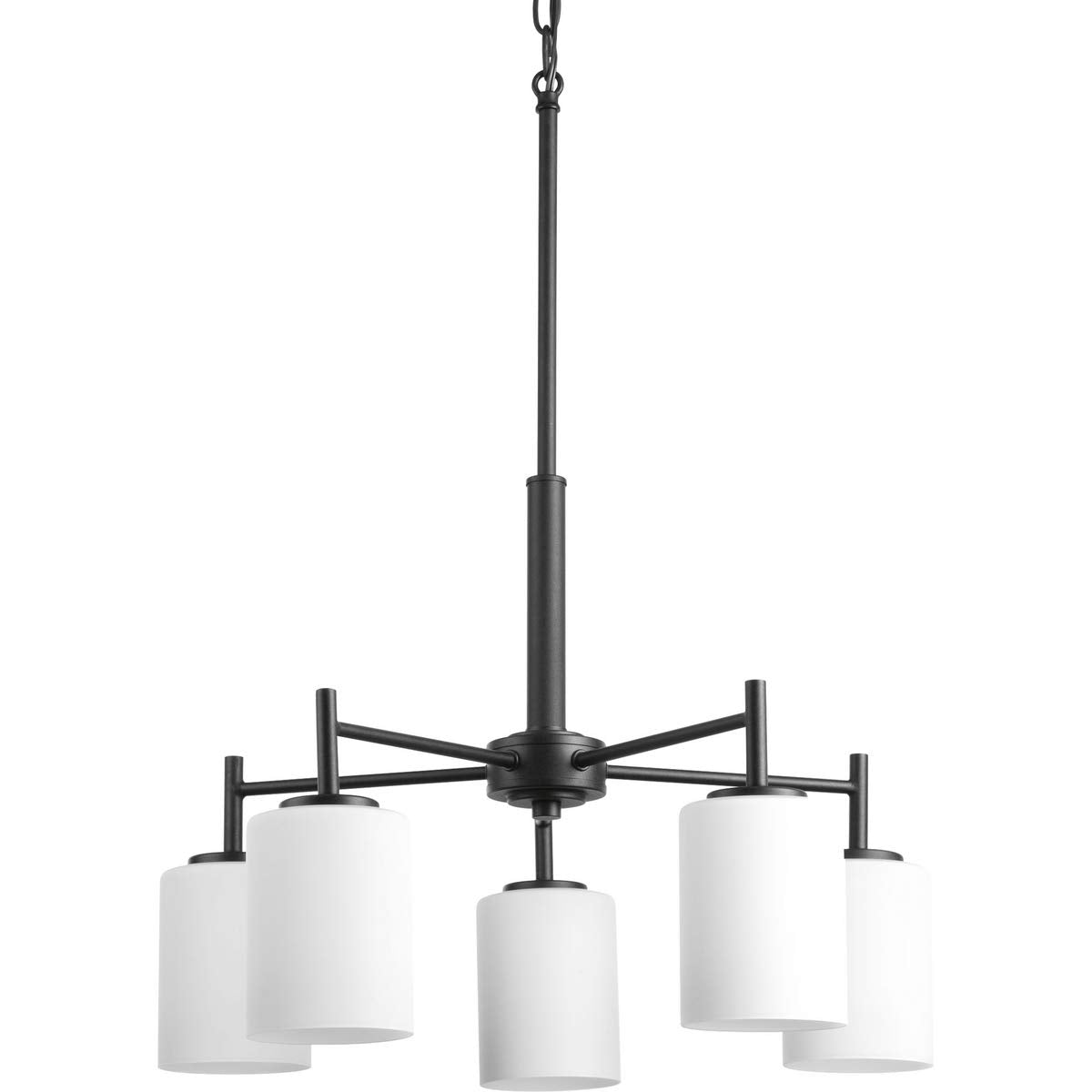 Progress Lighting P4319-31 Transitional Five Light Chandelier From Replay Collection In Black Finish