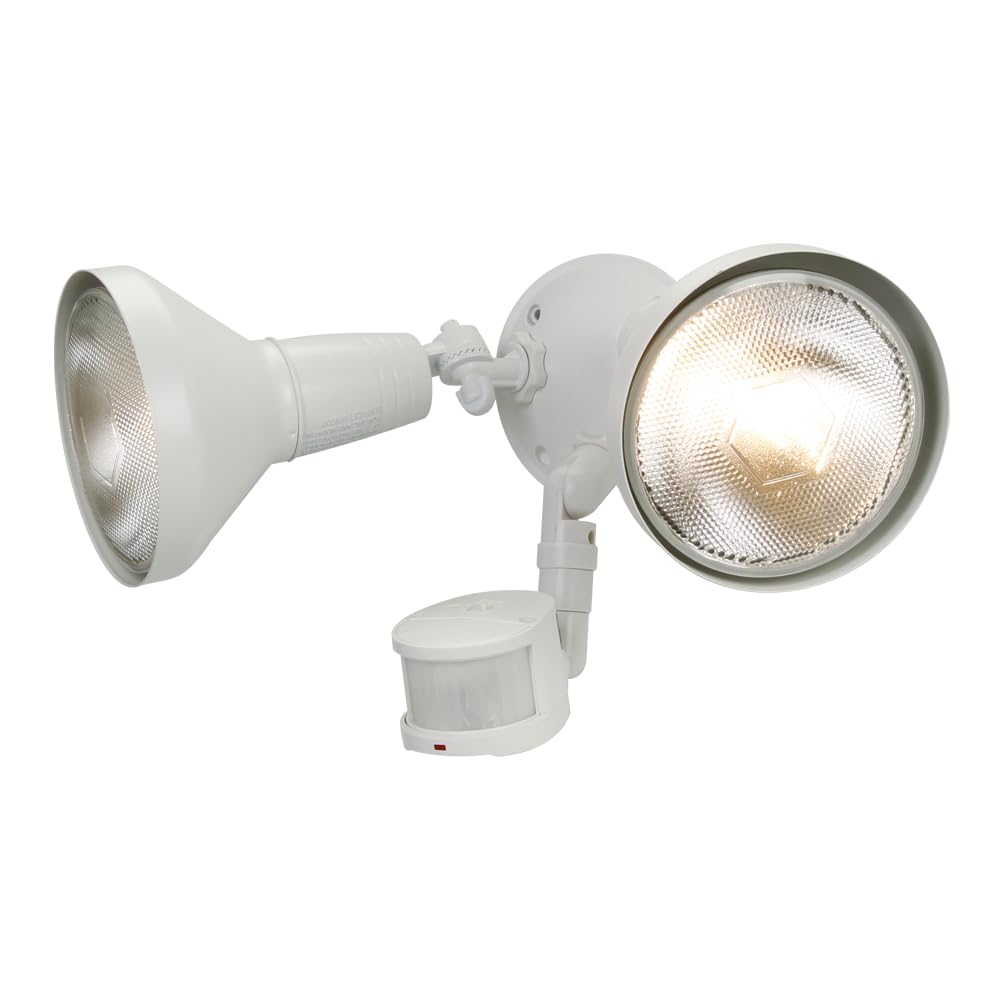 Cooper Lighting All Pro MS185RW 120W Motion Activated Flood Light Metal White