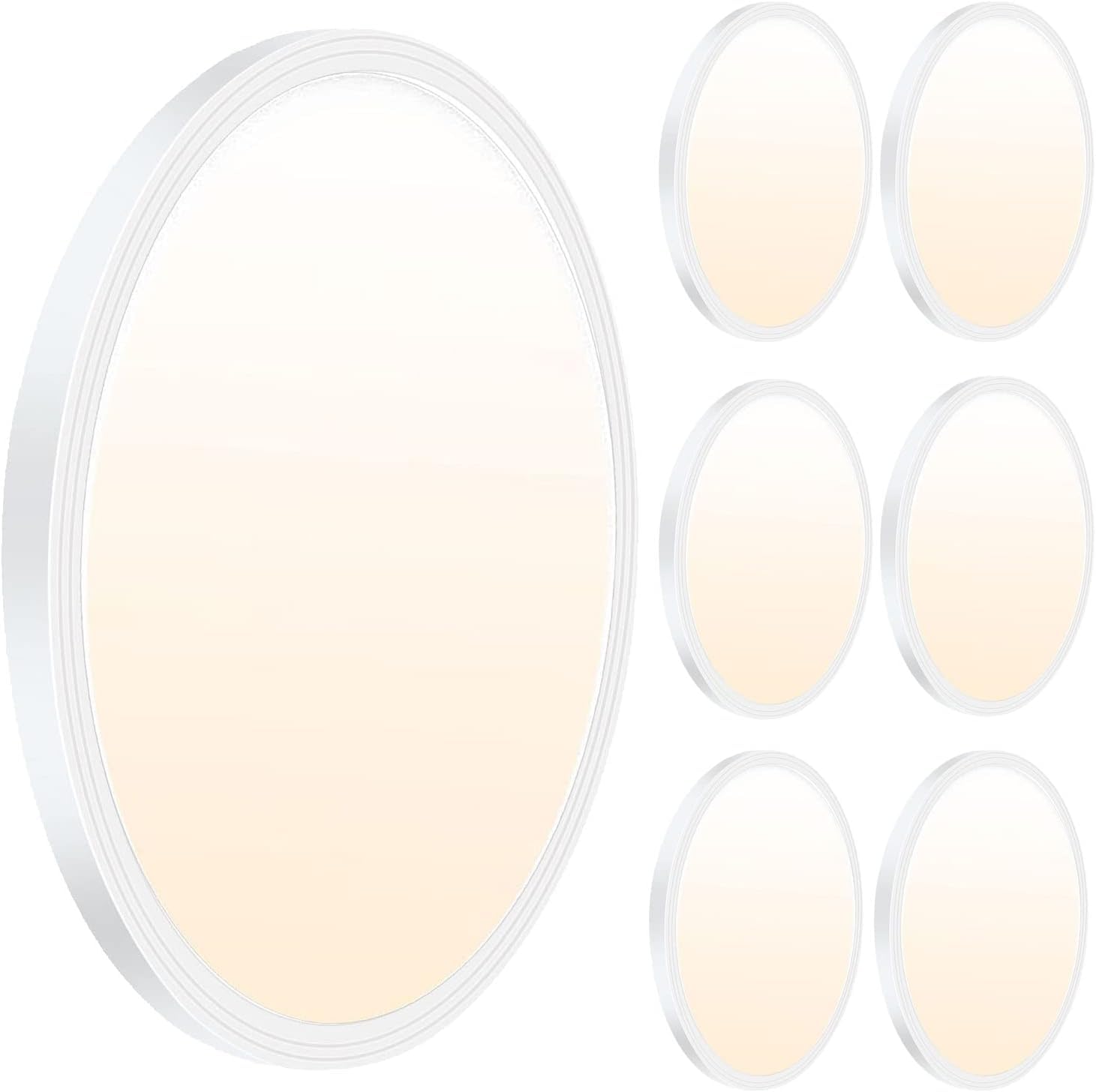 6Pack 12Inch 3200Lm Led Ceiling Light,28W 3 Color Changeable (3000K/4000K/6000K),120V Slim Surface Mount Ceiling Lights Fixture 