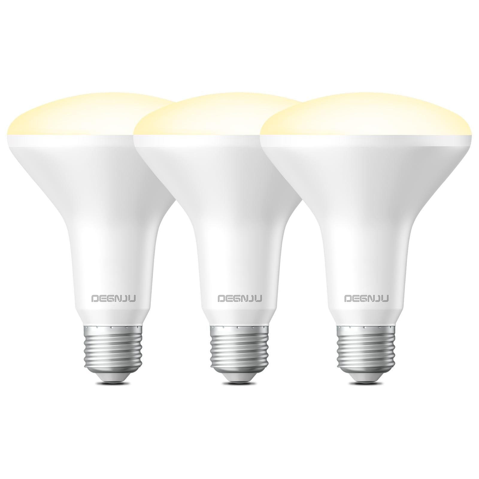 DEGNJU BR30 LED Bulb, Dimmable Flood Lights Indoor CRI80 7W Equivalent 65W 2700K Soft White 650 Lumens, 15000 Lifetime Hours Recessed Light Bulbs, Interior E26 Base LED Can Light Bulbs, 3 Pack