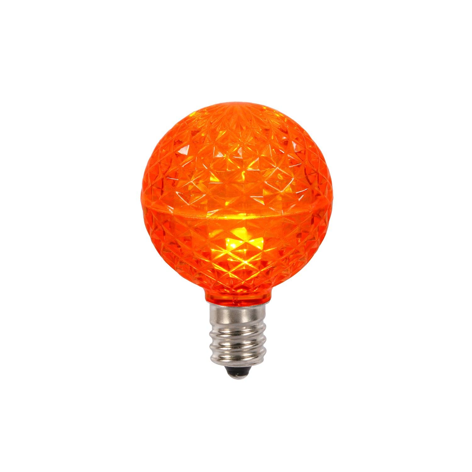 Vickerman G50 Faceted Led Orange Bulb E17 10/Box - Xled17G58-10