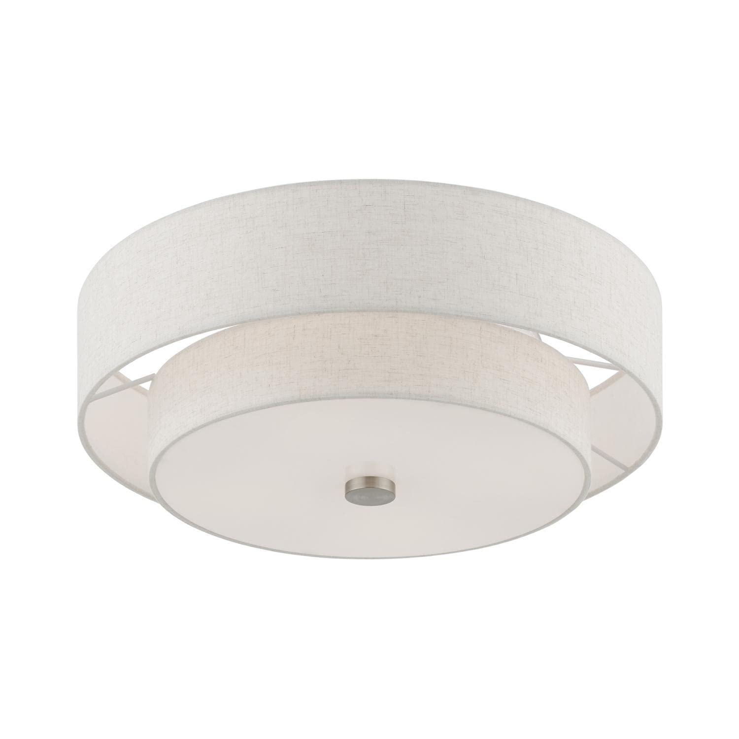 Livex Lighting Meridian 4 Light Semi-Flush In Brushed Nickel (51085-91)