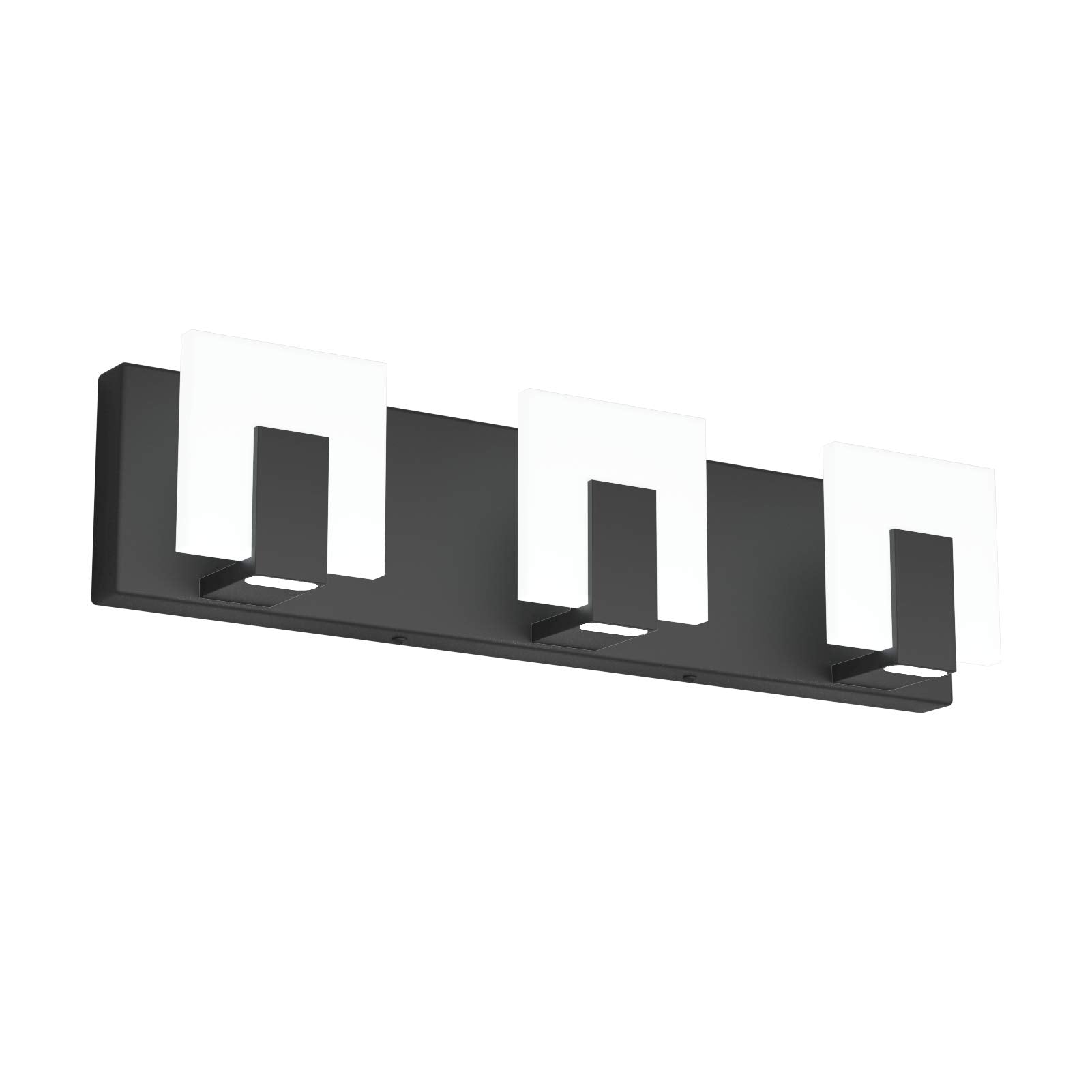 Aipsun Modern Black Led Vanity Light Fixture, 3 Lights, Aluminum, Model Gw-1105, Up And Down Design For Bathroom Over Mirror