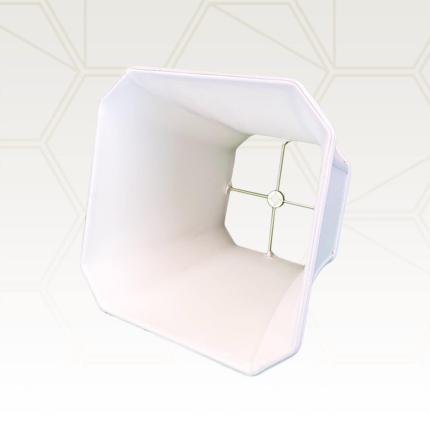 Royal Designs Square Cut Corner Bell Lamp Shade, Beige, 7.5 X 12 X 10.25