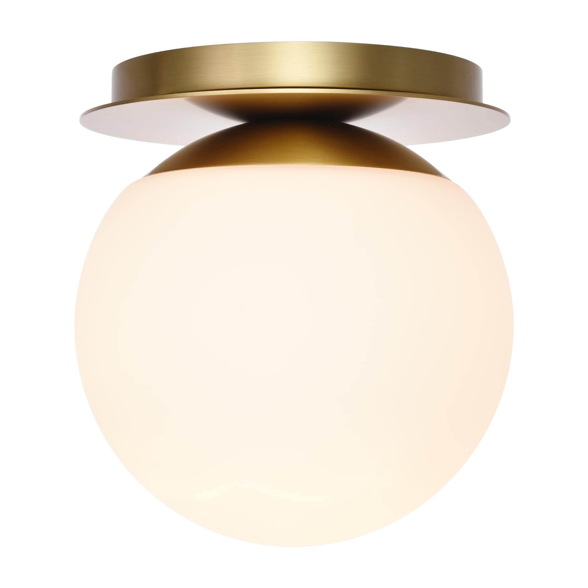 Wall Sconces, 1 Light Modern Globe Sconce In Aged Brass, Wall Light For Bedroom Bathroom Living Room & Hallway Vanity Lighting,