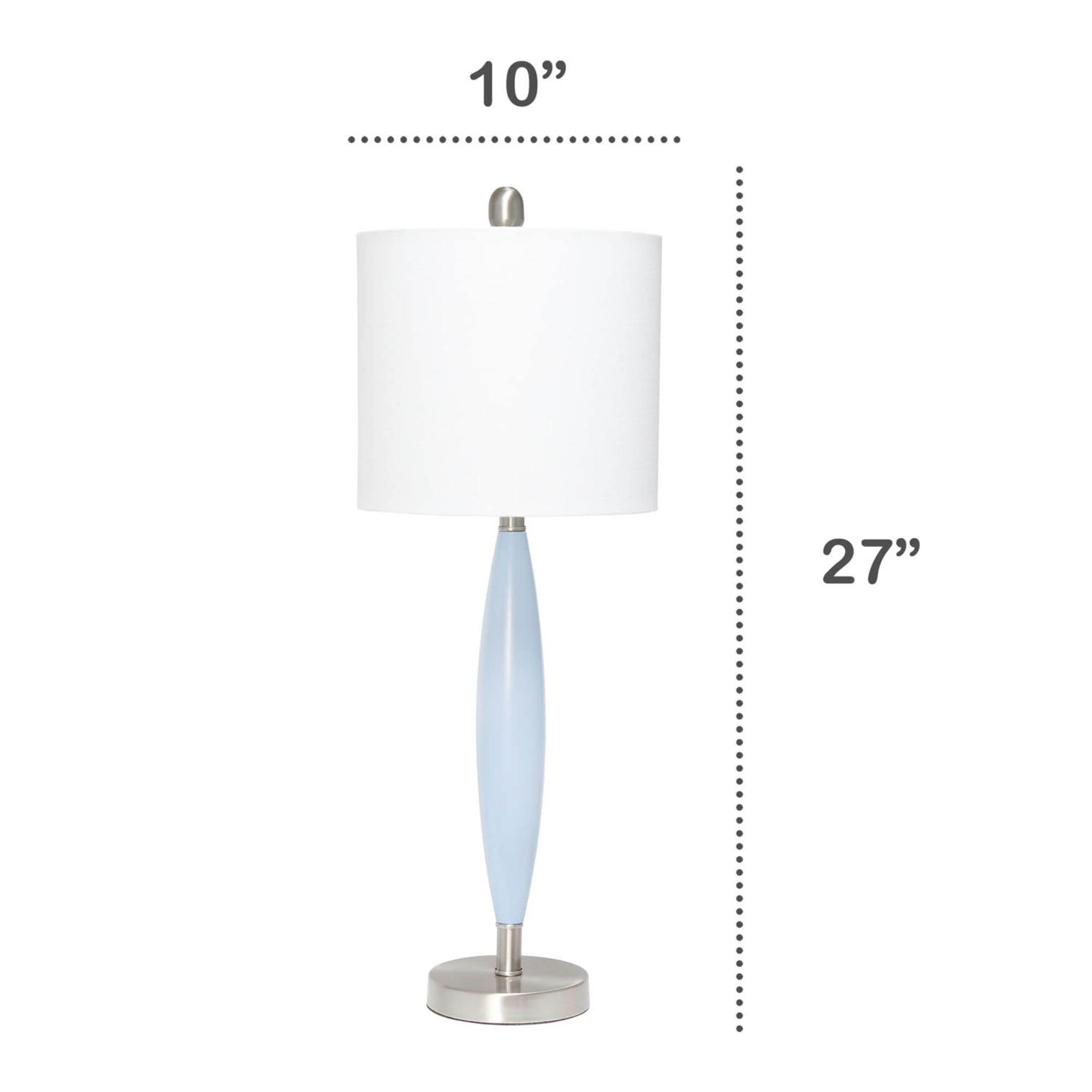 Lalia Home Contemporary Stylus Table Lamp With White Fabric Shade - Green