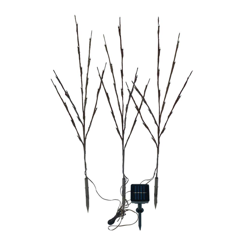 Uonlytech 60 LEDs Solar Powered Artificial Branch Lights Twig Lights Lighted Willow Branch for Christmas Thanksgiving Home Party