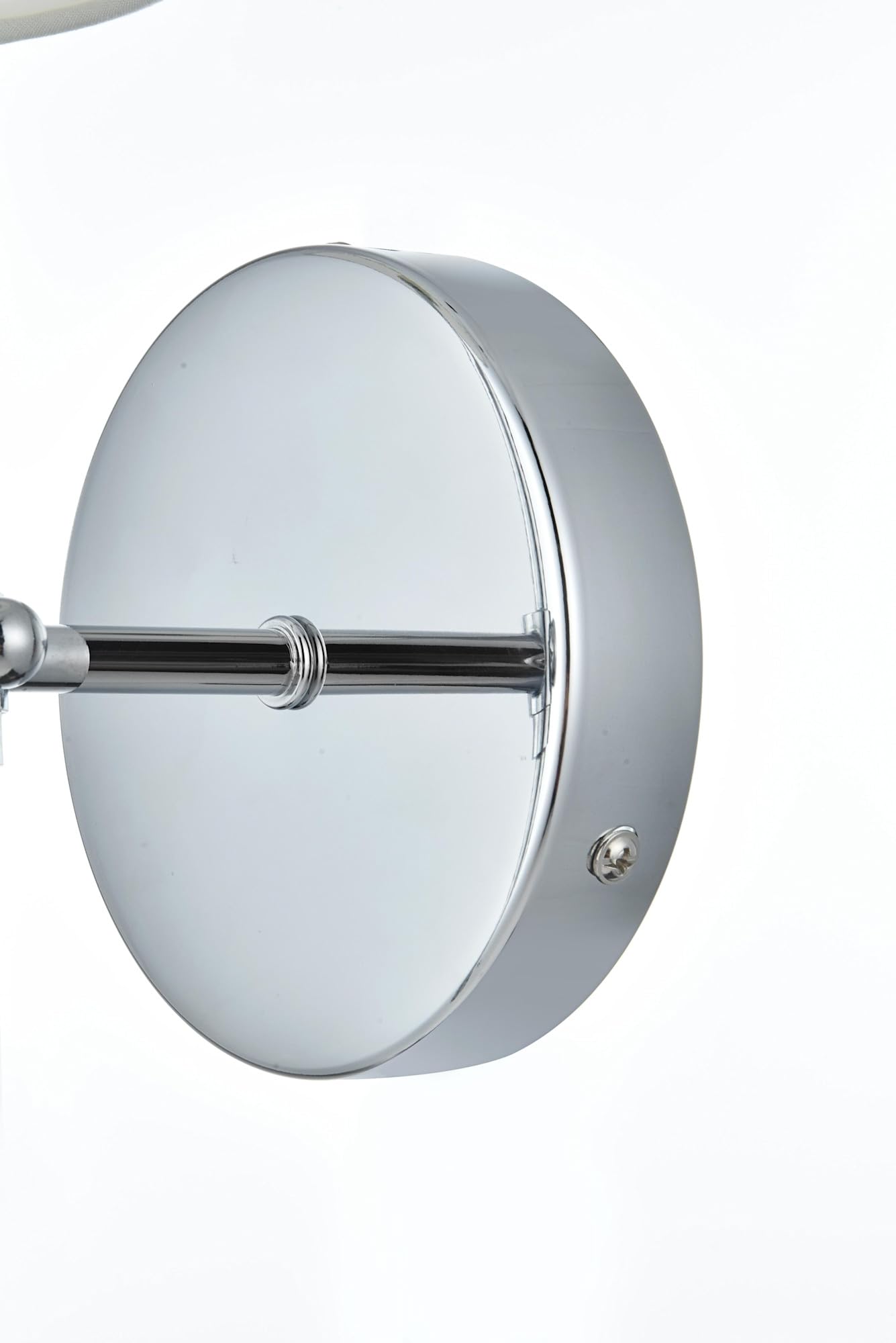 Living District Mel 1-Light Metal & Fabric Wall Sconce In Brass And White