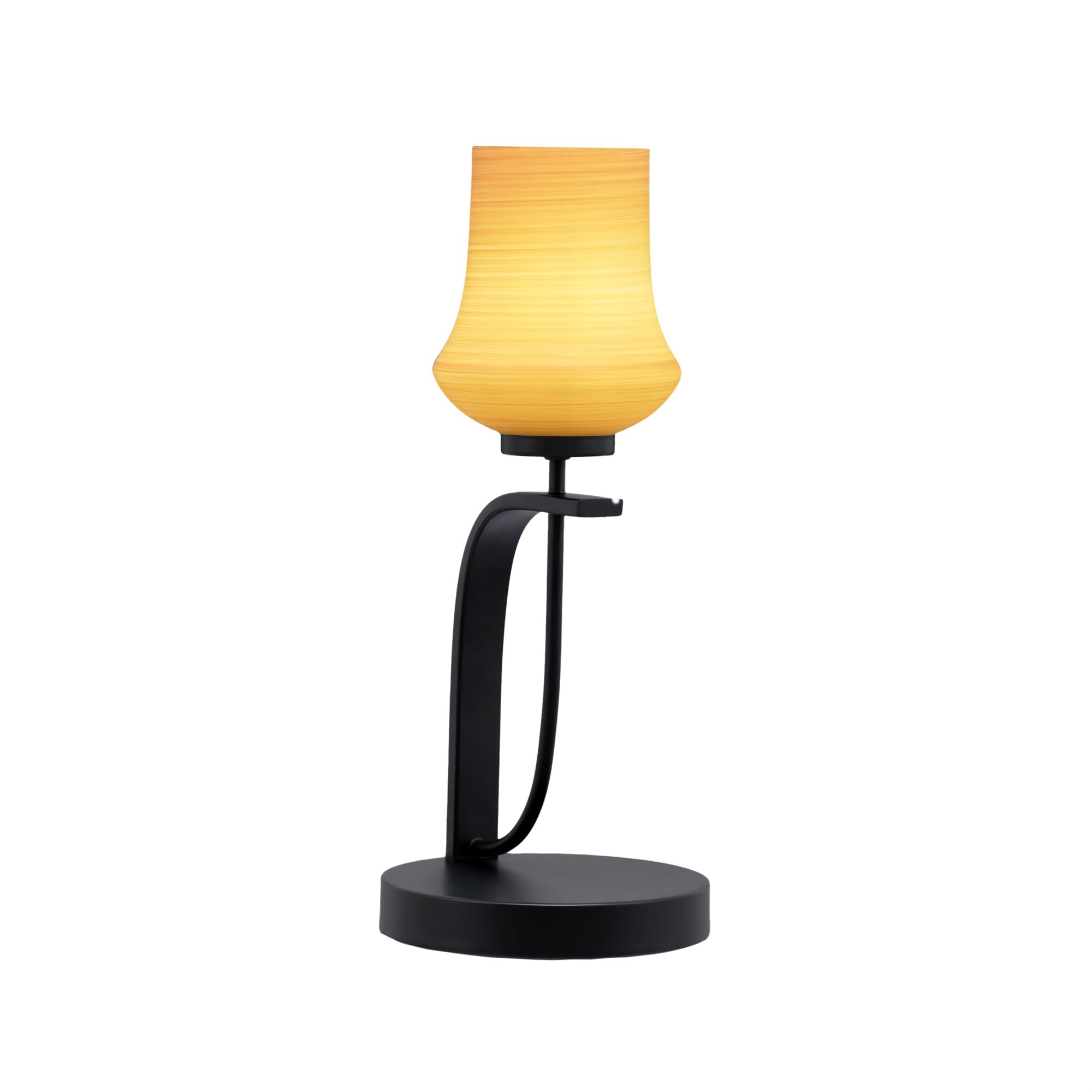 Cavella 1 Light Accent Lamp Shown in Matte Black Finish with 5.5&quot; Zilo Cayenne Linen Glass