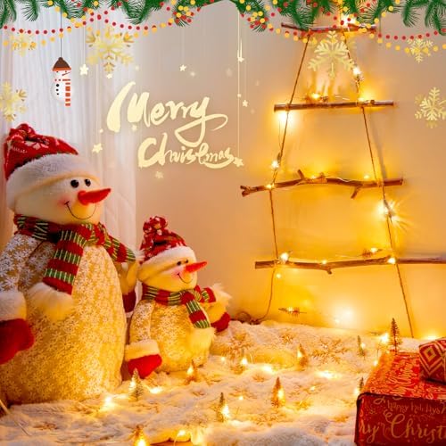 Fairy Lights Battery Operated with Christmas Tree, 6.5 FT 20 LED String Lights with Timer, Waterproof Warm White Fairy Lights fo