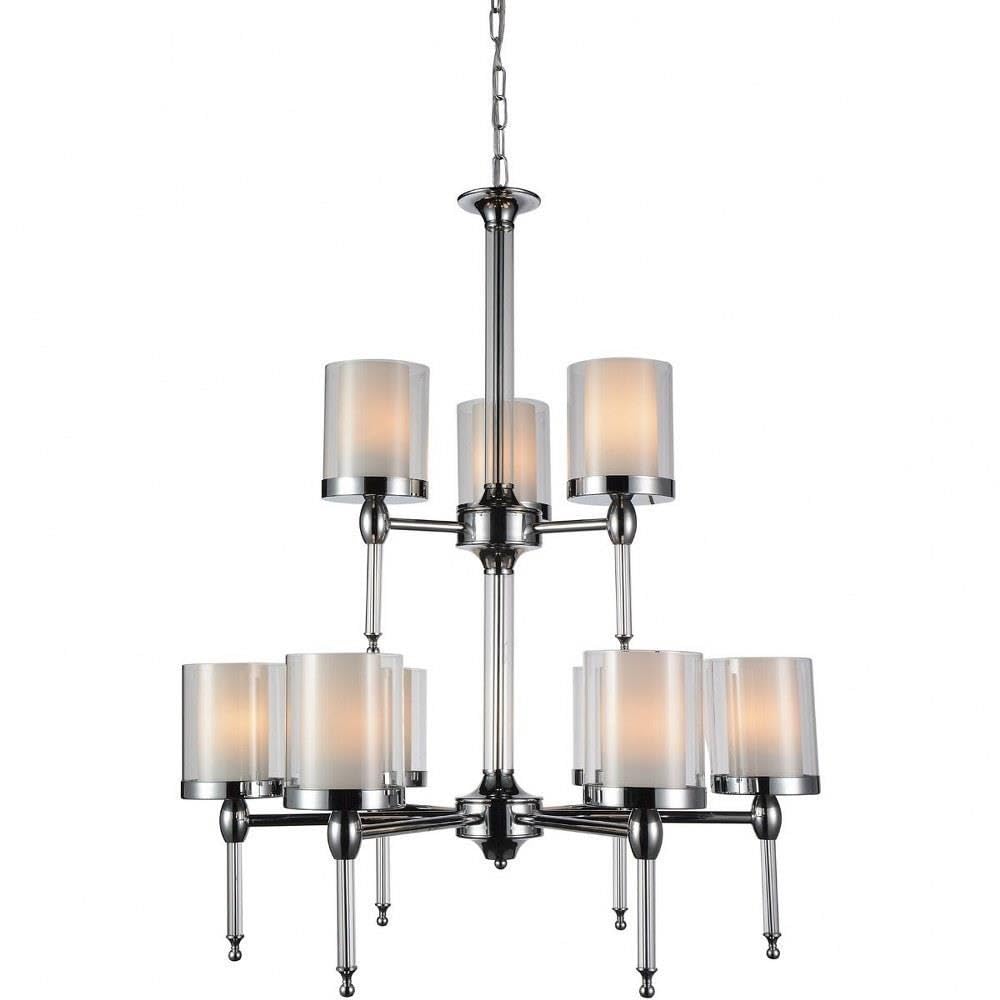 9 Light Candle Chandelier with Chrome finish