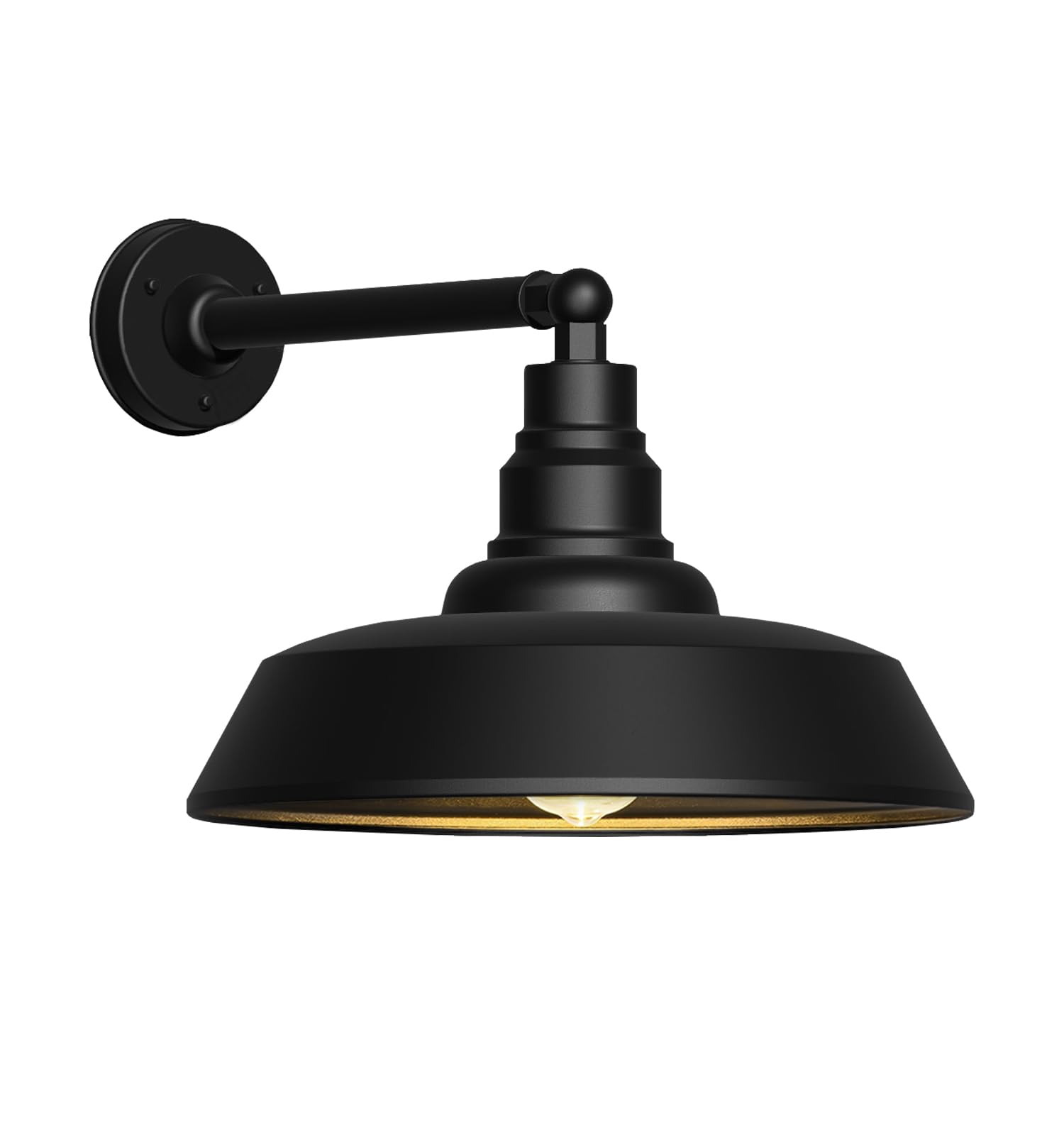 Franing 18 Large Gooseneck Barn Light - Outdoor Barn Light Is Made Of Durable  Rust-Resistant Materials For Long-Lasting Use  Black Industrial Lighting Fixture For Farmhouse Garage Patio
