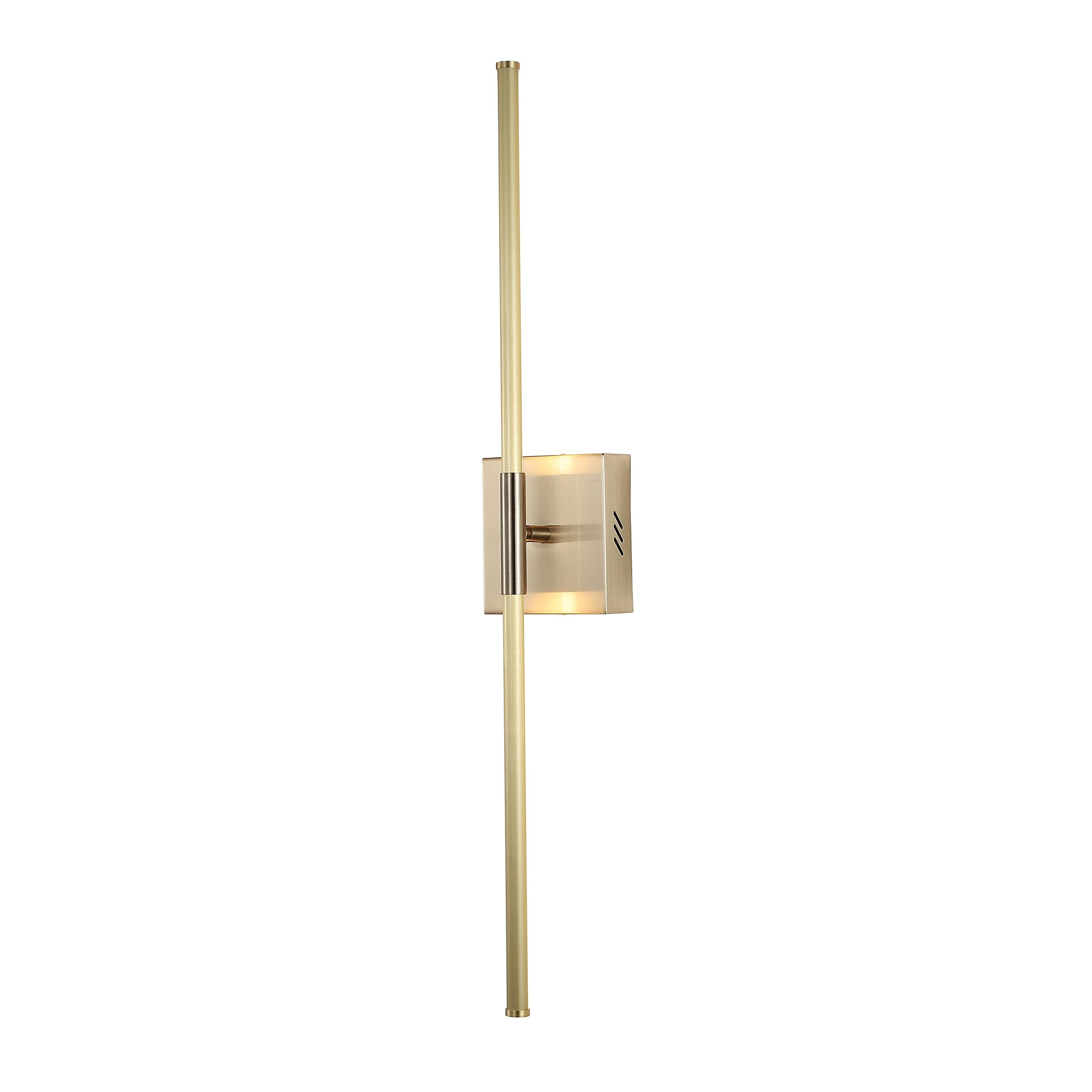 JONATHAN Y Makena 28in LED Wall Sconce, Dimmable Metal, Modern Design, Gold, Model JYL7022B
