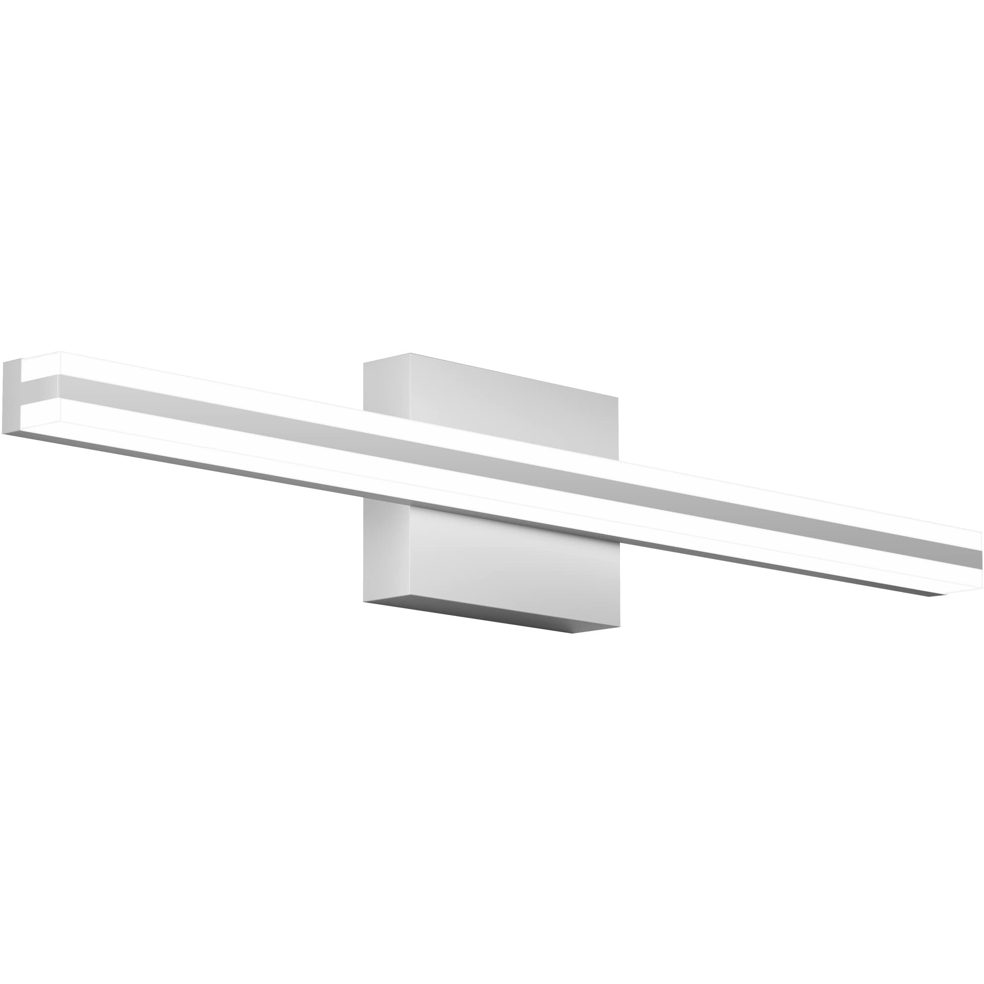 SOLFART LED Bathroom Mirror Lights 24 Inch Silver Aluminum Modern Wall Fixture S8200-610mm