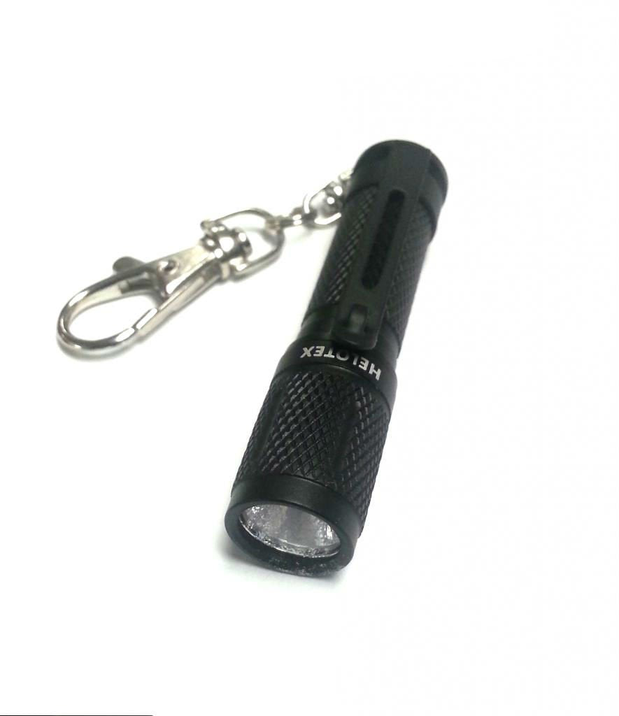 Helotex K1 Key Chain Flashlight - Durable Aluminum, Compact Design, Sleek Black Finish