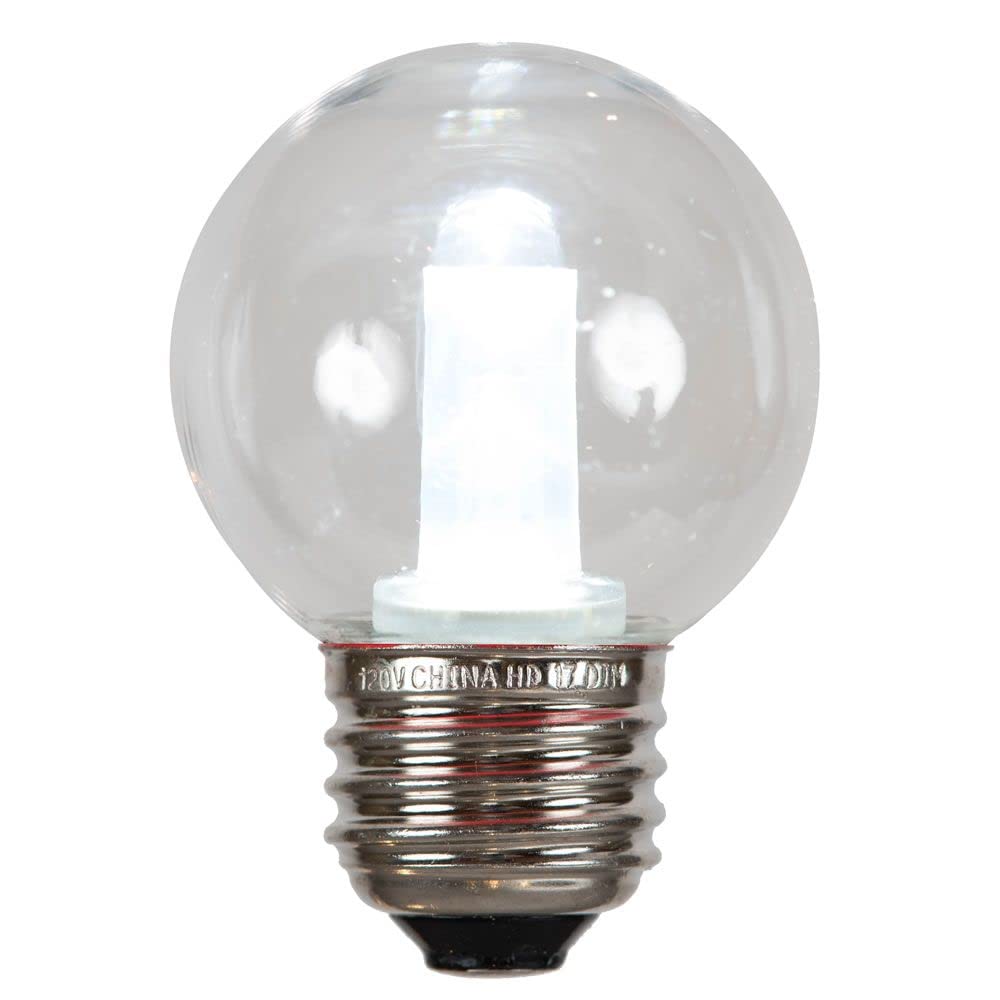 Vickerman G50 Pure White SMD Tube LED Bulb, 10/Bag