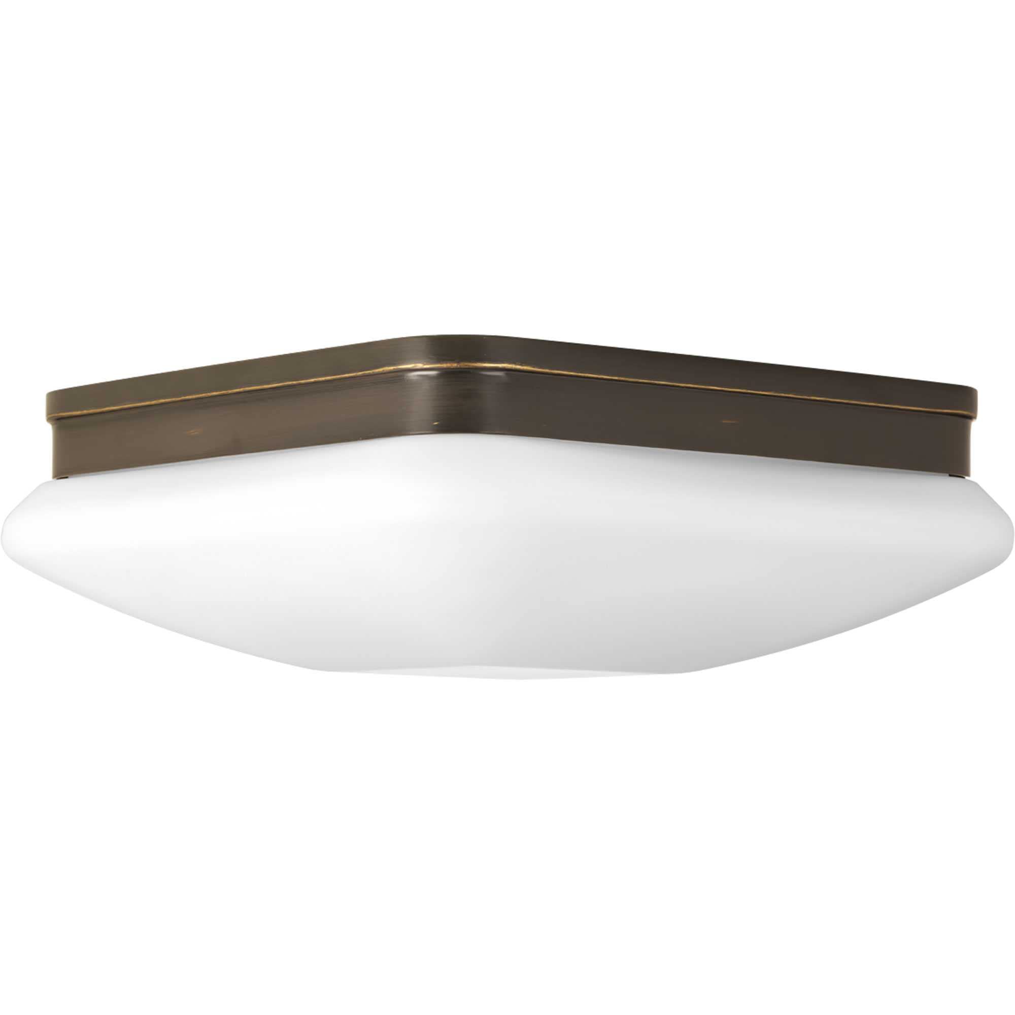Progress Lighting 2-Light Flush Mount, 11in Antique Bronze, Alloy Steel, Model P3511-20, Appeal Collection