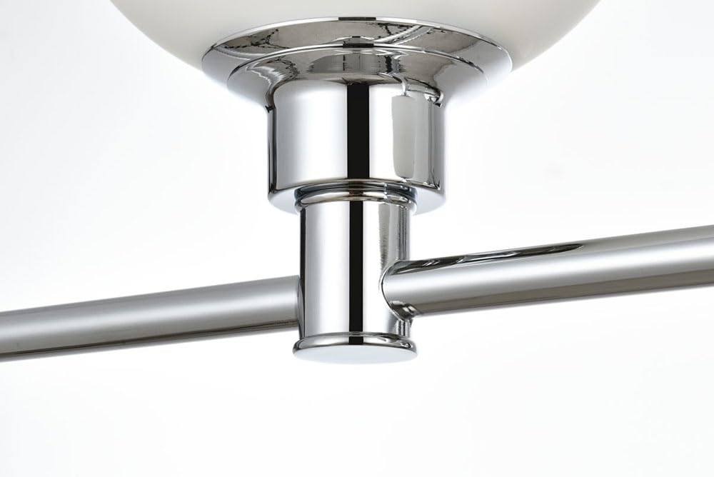 Living District Cordelia 5-Light Iron/Glass Bath Sconce in Brass/Frosted White
