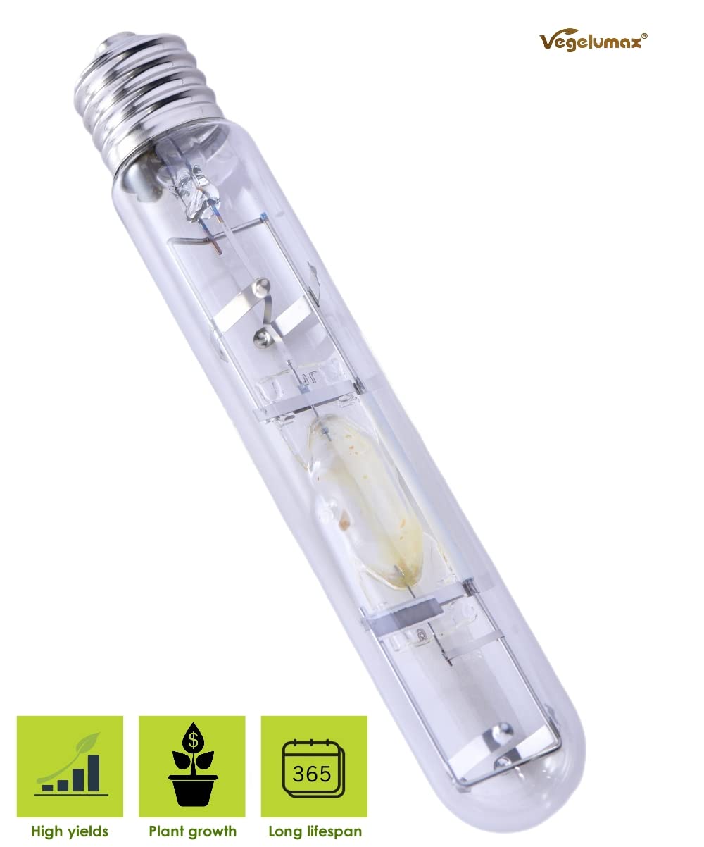 Vegelumax Mh 400Watt Metal Halide Hid Growing Light Bulb Lamp With High Par Enhanced Blue And Violet Spectrum For Horticulture Vegetative Growth,Cct 6000K,36,000Lumens,E39 Base,2Pack
