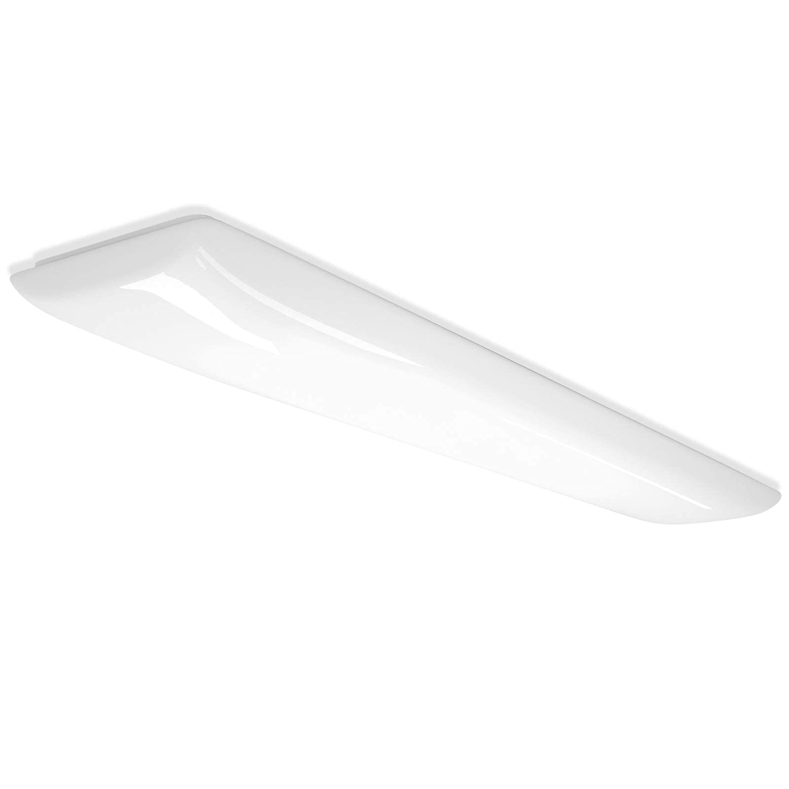 ANTLUX 4FT LED Flush Mount Light Fixture, 60W, 6600 Lumens, 4000K Neutral White, Aluminum and Acrylic, Ideal for Kitchen and Laundry