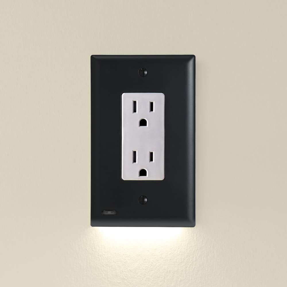 4 Pack - SnapPower GuideLight 2 for Outlets [for Standard Decor, Not GFCI outlets] - Night Light - Electrical Outlet Wall Plate 