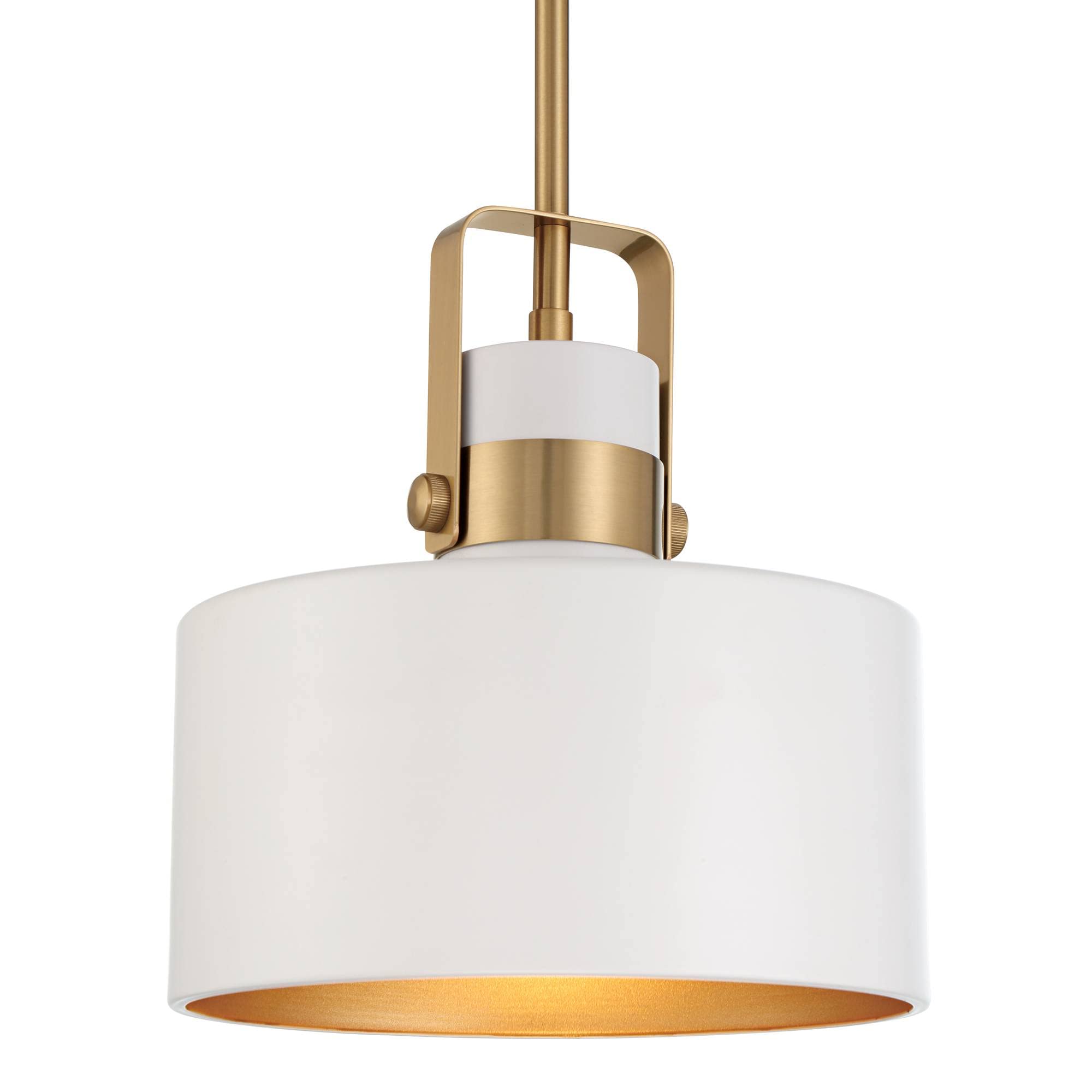 Possini Euro Design Courtney Soft Gold Mini Pendant Lighting 10&quot; Wide Modern Matte Black Outer Gold Inner Drum Shade Fixture For Dining Room Home Foyer Kitchen Entryway Bedroom Living High Ceilings