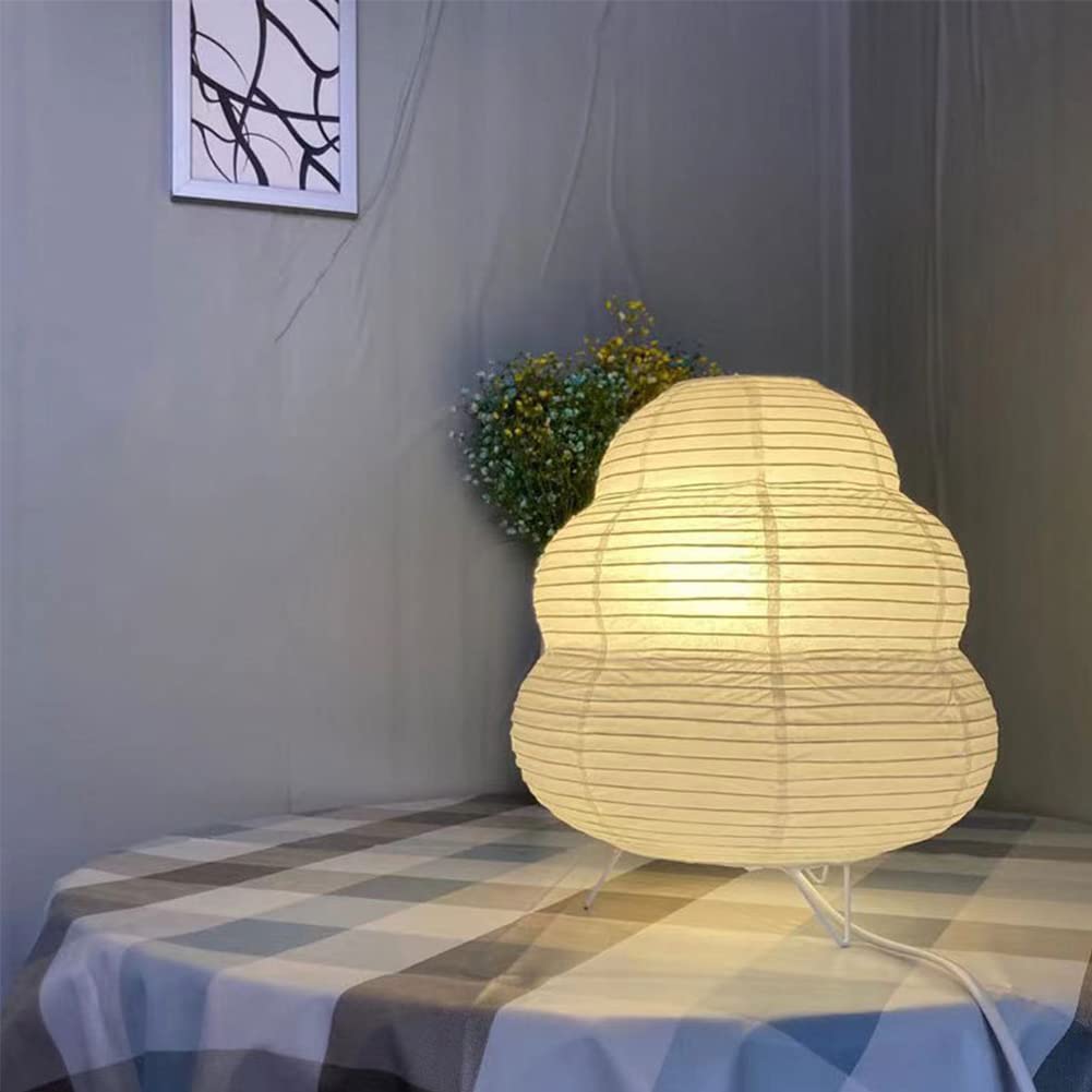 Bedside Table Lamp Paper Standing Lamp Room Decoration Festival Lantern Light Nightstand Desk Lamp Bedroom Dresser Living Kids R