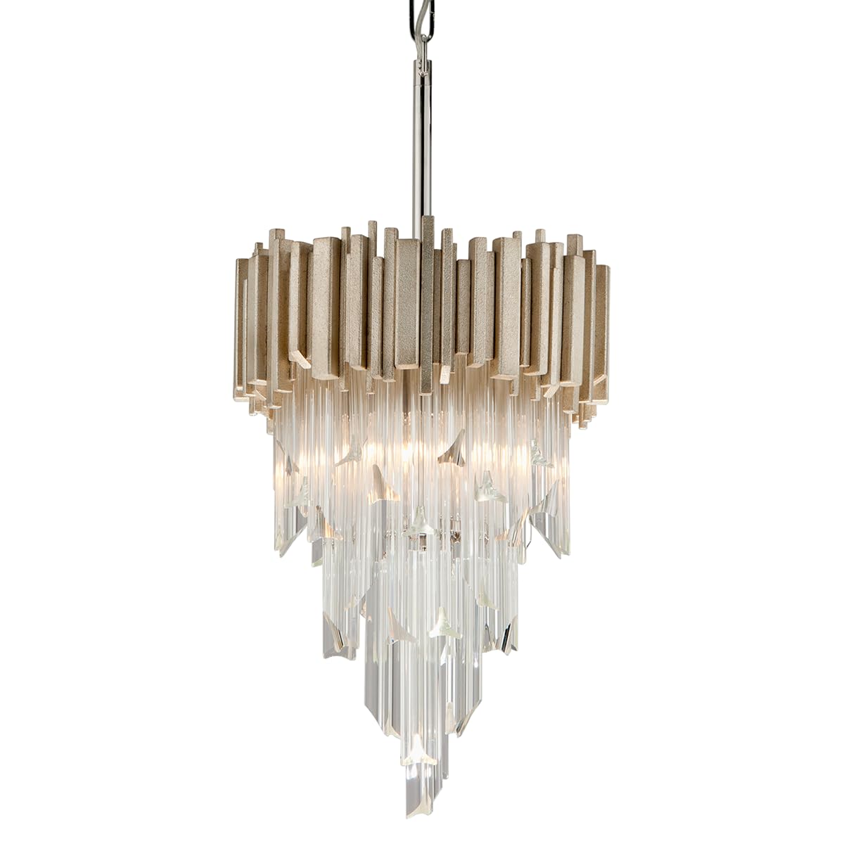 Corbett-Standard 226-43 Mystique - 3 Light Pendant 18.5 inches Tall and 12.25 inches Wide - Modern Silver Leaf