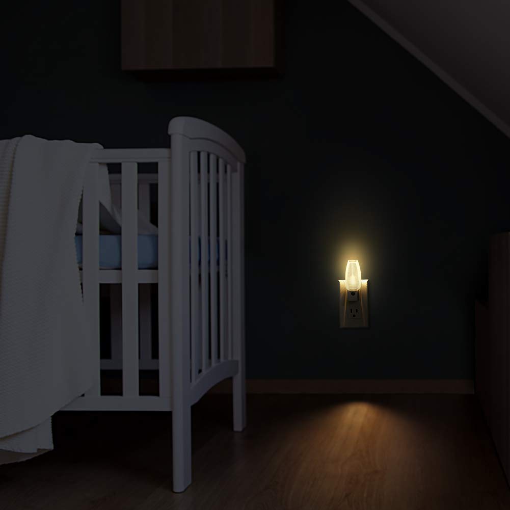Emotionlite Plug In Night Light, Warm White Led Nightlight, Dusk To Dawn Sensor, Kids, Nursery, Bedroom, Bathroom,Hallway, Stair