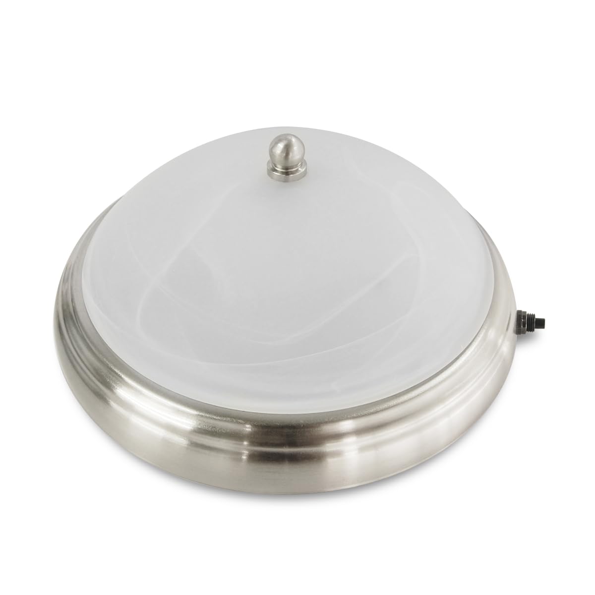 Dream Lighting 12V DC LED Glass Ceiling Light Fixture, Round Dome Light with Switch, 9.6in Diameter, Soft White, Model 8542046260
