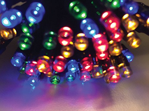 Celebrations LED Solar Light Set, 100 Lights, 16.25 ft, Multicolor, Plastic, Model X170331-88-M