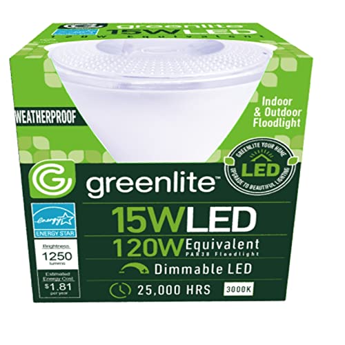 Greenlite Par38 E26 (Medium) Led Floodlight Bulb Bright White 120 Watt Equivalence 1 Pk - Total Qty: 1