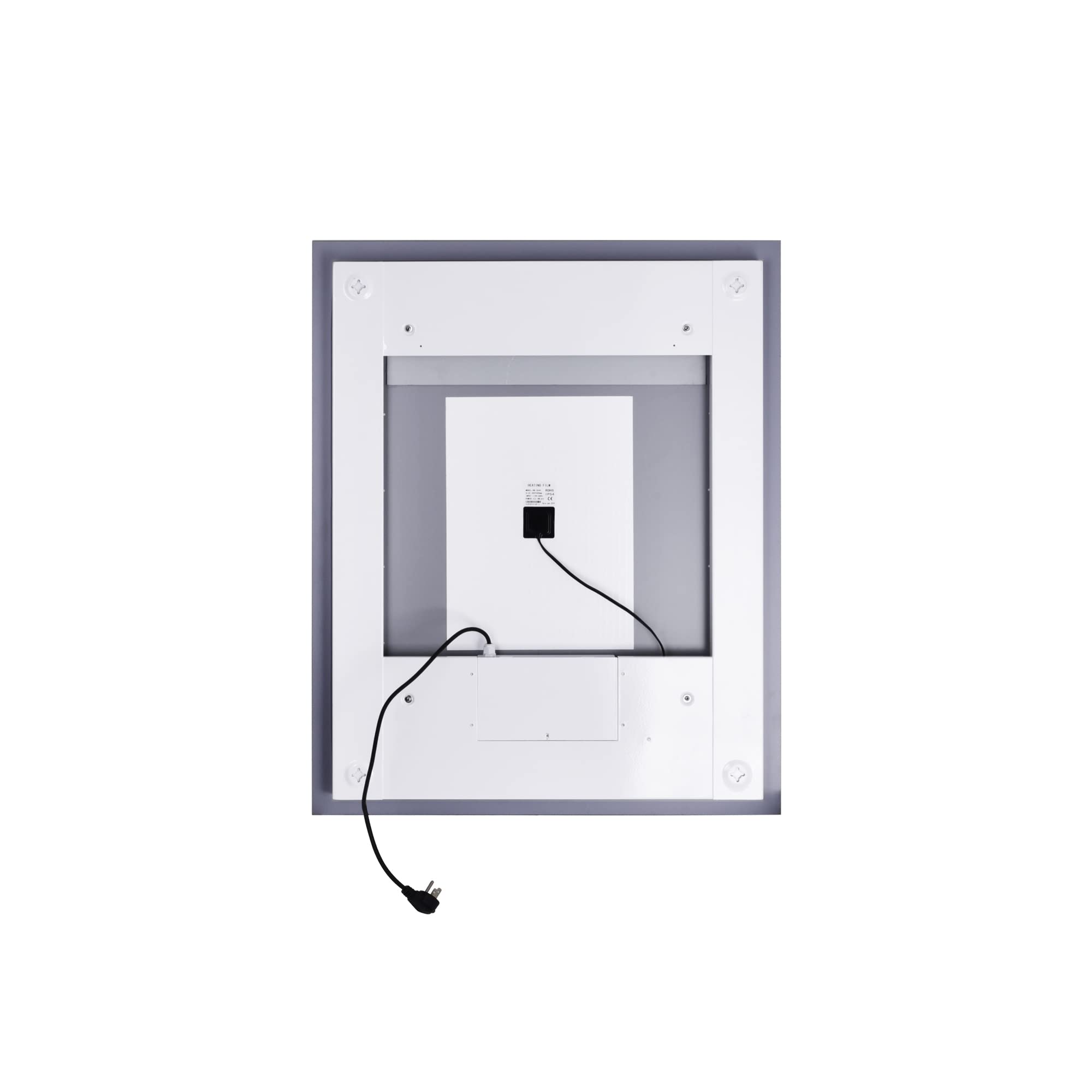 Cwi Lighting Abril 36" Square Led Mirror - Contemporary Metal Design In Matte White