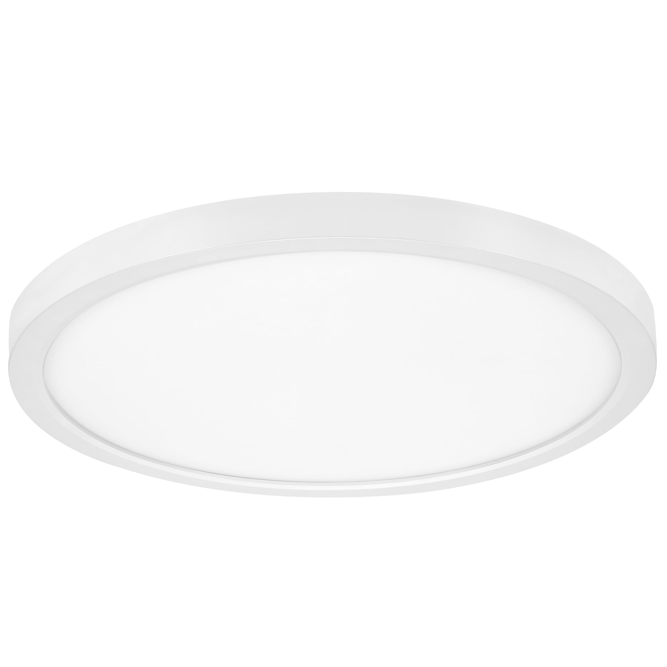 Maxxima 14 In. Led Flush Mount Ceiling Light, 2500 Lumens, 5 Cct 2700K/3000K/3500K/4000K/5000K Panel Light, White Trim Round Fix