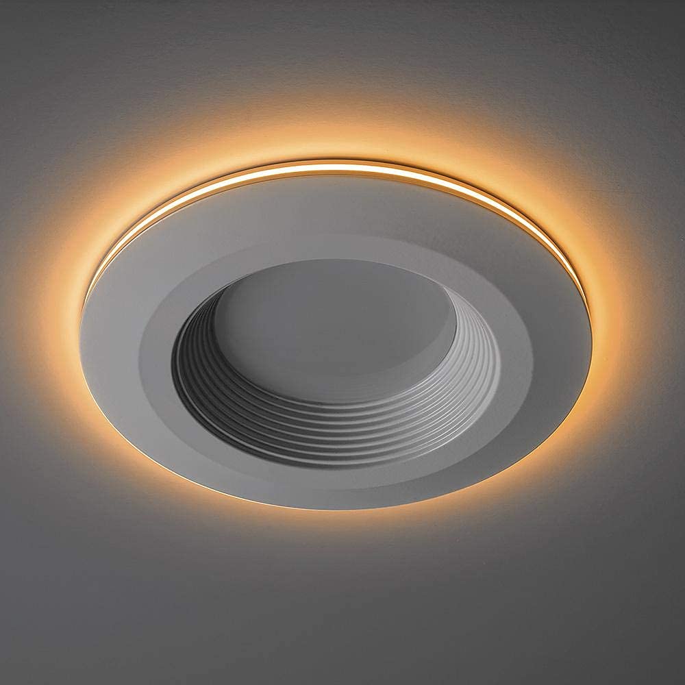 Commercial Electric 4 in. Selectable Integrated LED Recessed Trim Can Light with Night Light Feature 5 CCT 625 Lumens 11 Watts D
