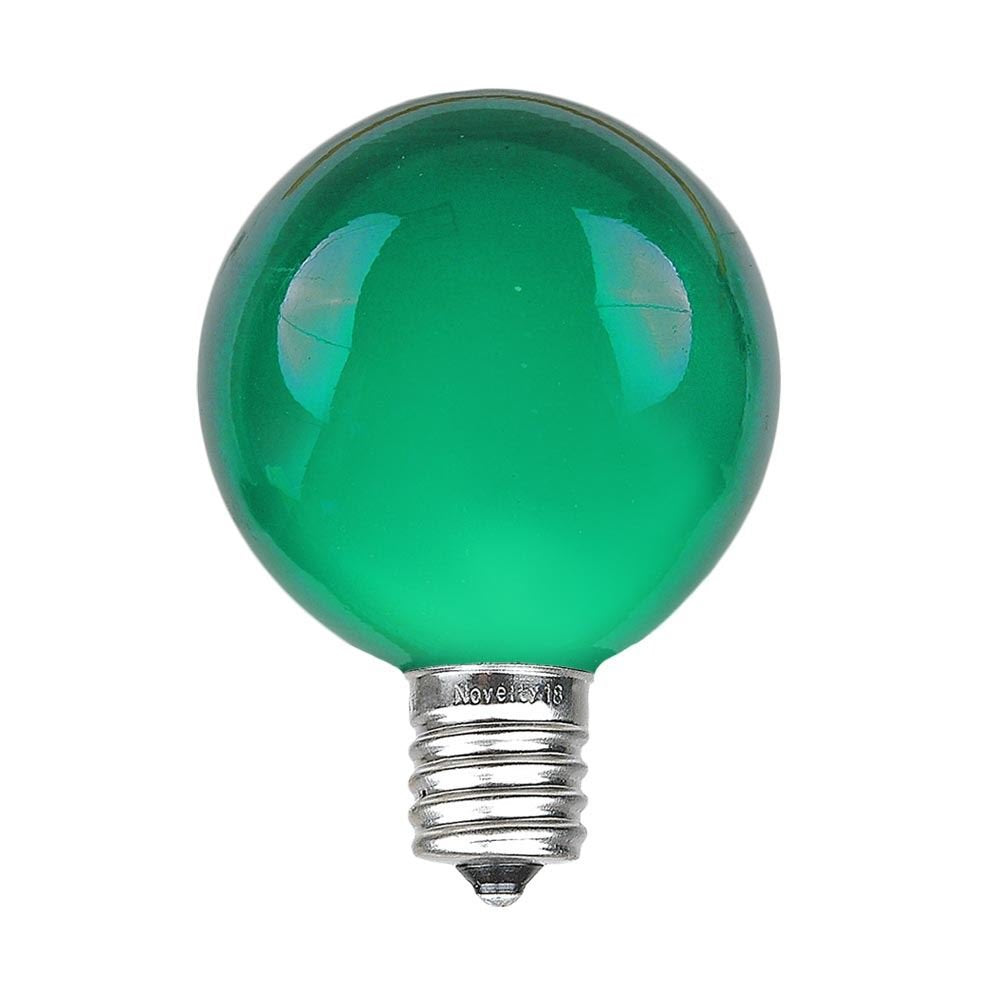 Novelty Lights 25 Pack G40 Green Outdoor Globe Bulbs, Light Bulbs Glass Incandescent Bulbs With 3000 Hour Lifespan, Globe String