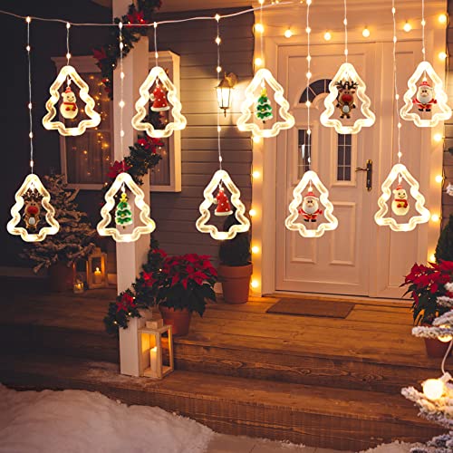 Aodini Christmas Lights, 120 Led Lights 9.84 Feet Long Christmas Decorations Lights, With Flashing Bubble Lights,10 Cute Round Lights, Extendable For Indoor, Outdoor (White)